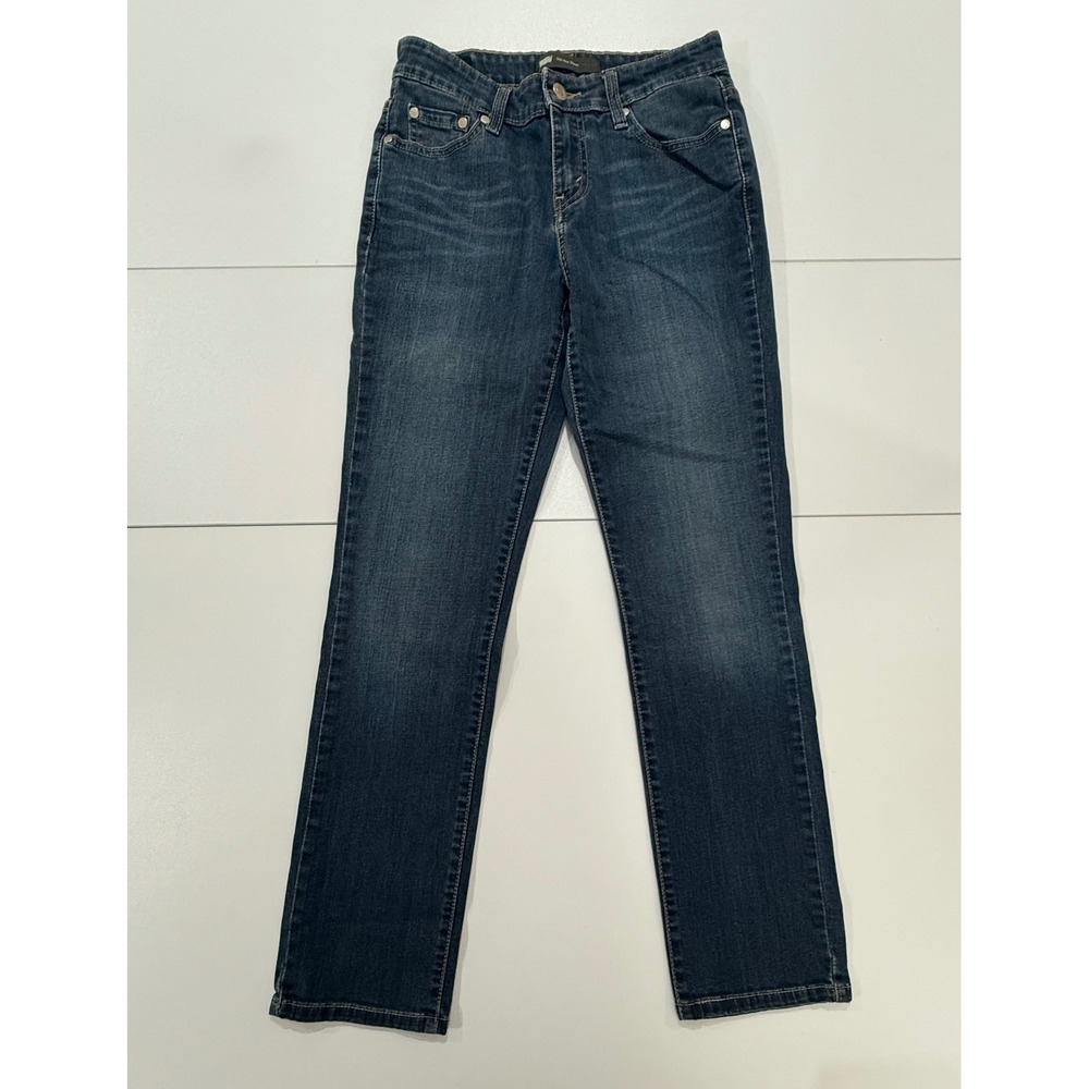 Levi's Women's Mid Rise Skinny Jeans W28 L32 Dark Wash Denim 258 - Picture 2 of 12